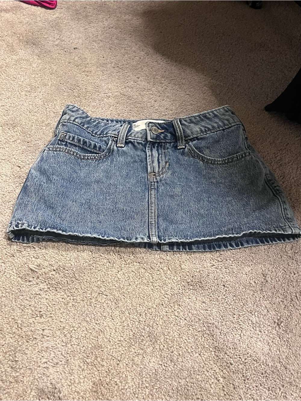 Hollister Light Blue Denim Mini Skirt